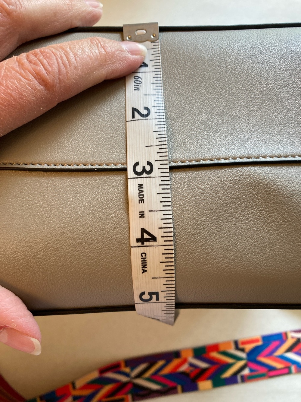 NWOT Mersi Vegan Leather Shoulder Bag with Colorful Strap - Picture 11 of 14